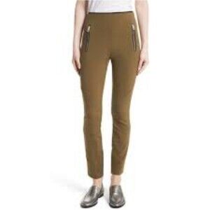 Rag & Bone Collier Cotton Blend Crop Pants, Olive